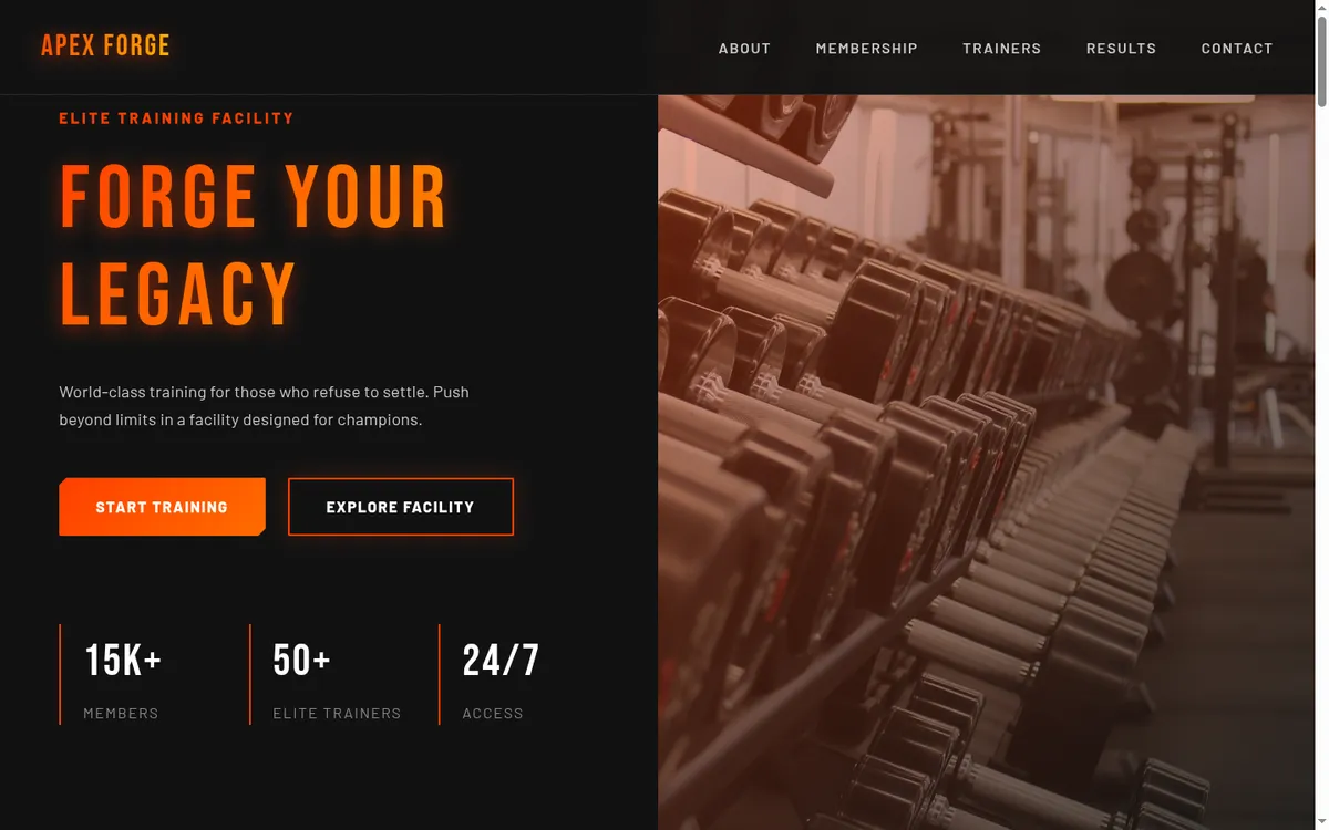 Apex Forge gym site