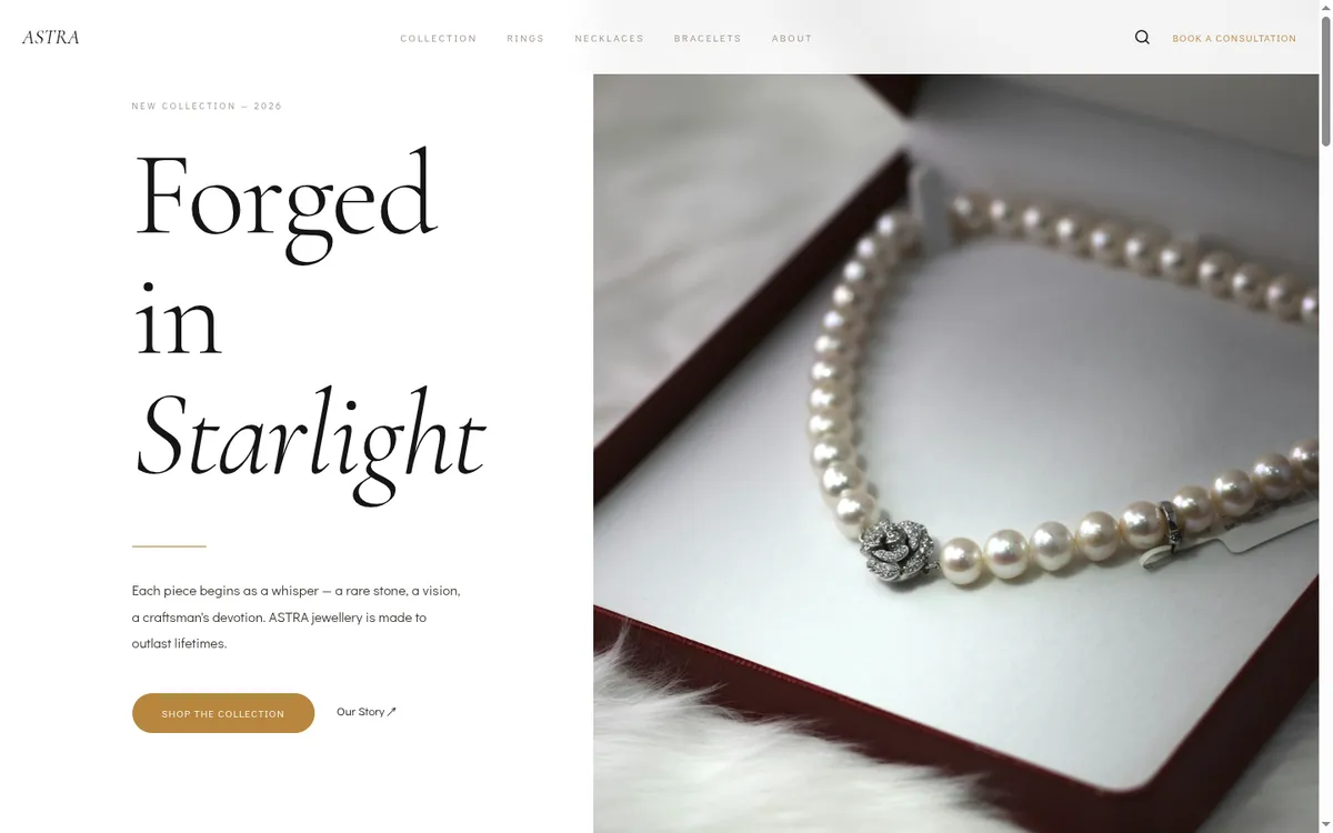 Astra jewellery site